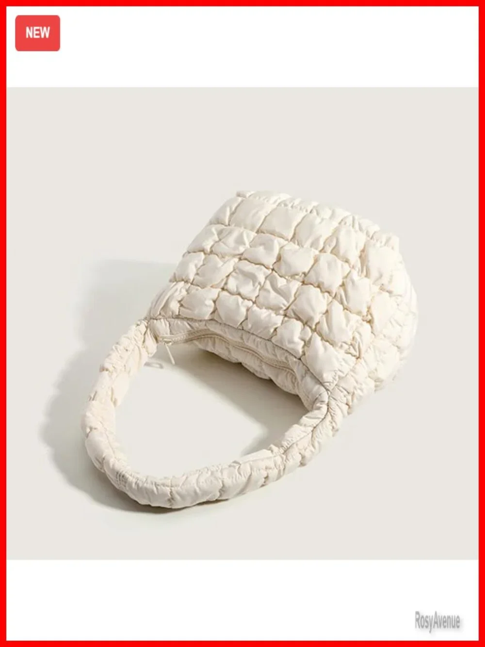 Quilted Puffer Hobo Bag Small Nylon Shoulder Purse